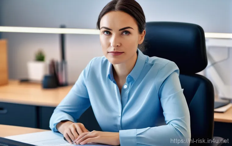 의료 데이터 유출 사례 분석 - **Image Prompt 1: The Misdirected Email**
    "A professional, female administrative staff member in...