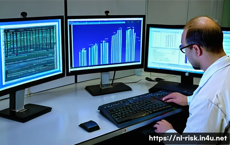 디지털 포렌식 분석 방법 - A detailed forensic laboratory scene showing a Dutch digital forensic investigator carefully using a...